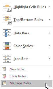 مدیریت شروط Conditonal Formatting در اکسل