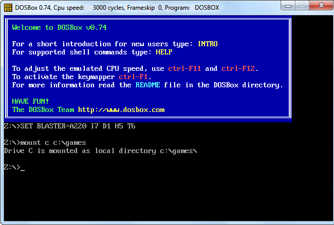 شبیه ساز DOSBox برای اجرای بازی های DOS و برنامه های قدیمی