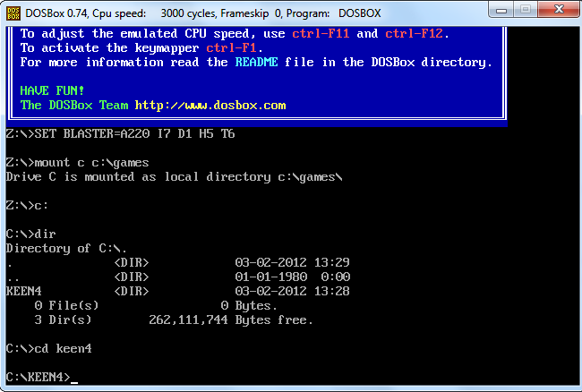 شبیه ساز DOSBox برای اجرای بازی های DOS و برنامه های قدیمی