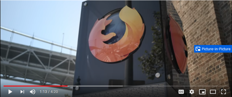 قابلیت ویدیویی تصویر در تصویر در بروزرسانی جدید فایرفاکس