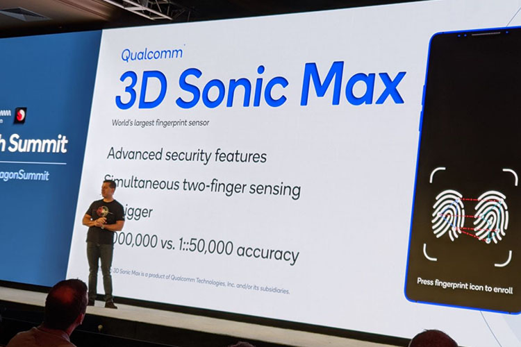 حسگر اثرانگشت زیرنمایشگر 3D Sonic Max کوالکام معرفی شد