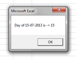 تاریخ و زمان - Day در اکسل