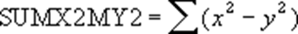 تابع SUMX2MY2 در اکسل
