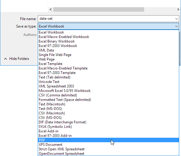 نحوه تبدیل فایل اکسل به فایل PDF