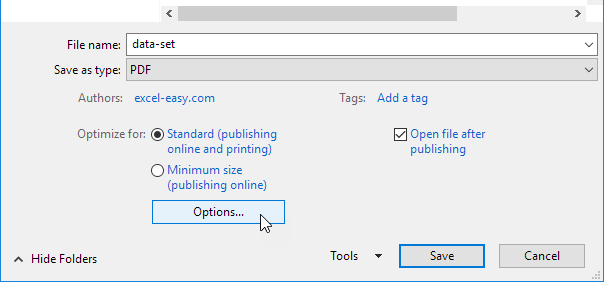 نحوه تبدیل فایل اکسل به فایل PDF