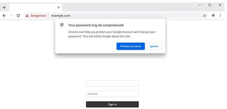 Google Chrome در صورت سرقت کلمات عبور به کاربران هشدار می دهد