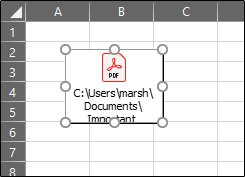 درج فایل PDF در اکسل