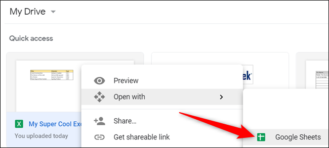 نحوه وارد کردن یک فایل اکسل به Google Sheets